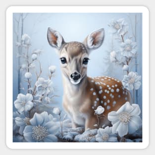 Deer In Forest Sticker